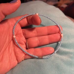 Sterling Silver Beaded Anklet